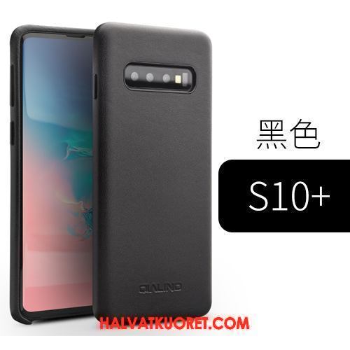 Samsung Galaxy S10+ Kuoret Liiketoiminta Takakansi Aito Nahka, Samsung Galaxy S10+ Kuori Kevyt Suojaus Braun