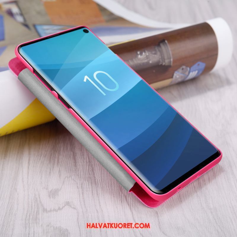 Samsung Galaxy S10+ Kuoret Puhelimen Tähti Kotelo, Samsung Galaxy S10+ Kuori Kulta Nahkakotelo Braun