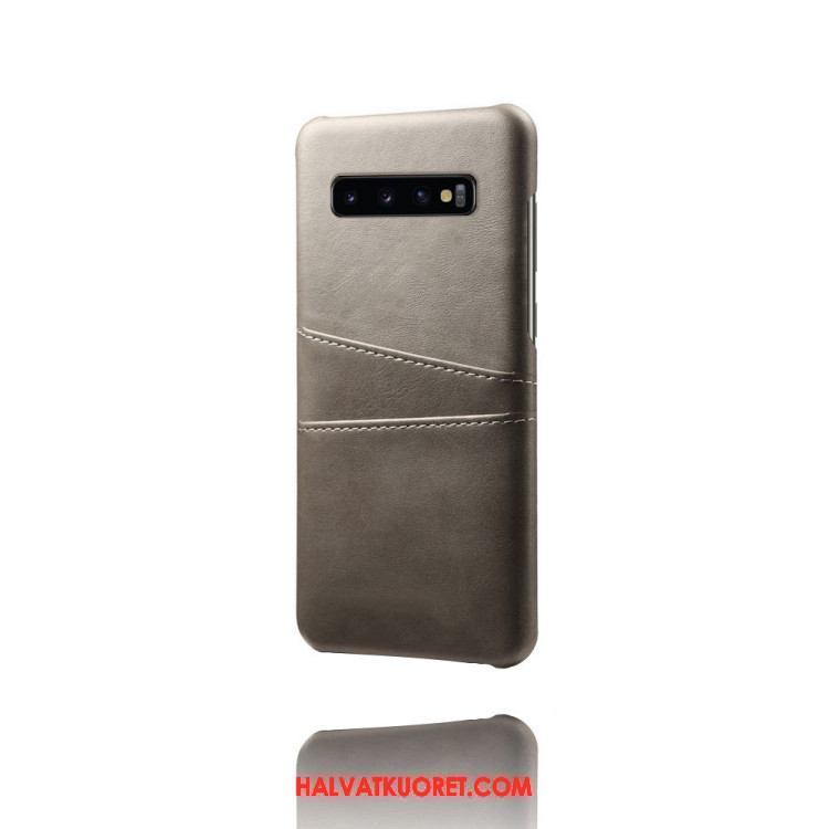 Samsung Galaxy S10 Kuoret Sininen Nahkakotelo, Samsung Galaxy S10 Kuori Suojaus Kortti