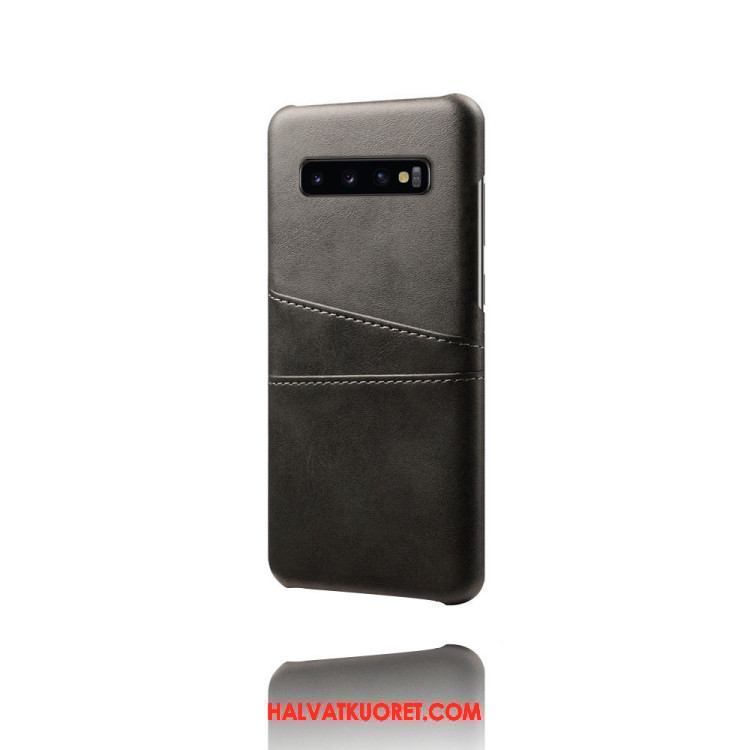 Samsung Galaxy S10 Kuoret Sininen Nahkakotelo, Samsung Galaxy S10 Kuori Suojaus Kortti