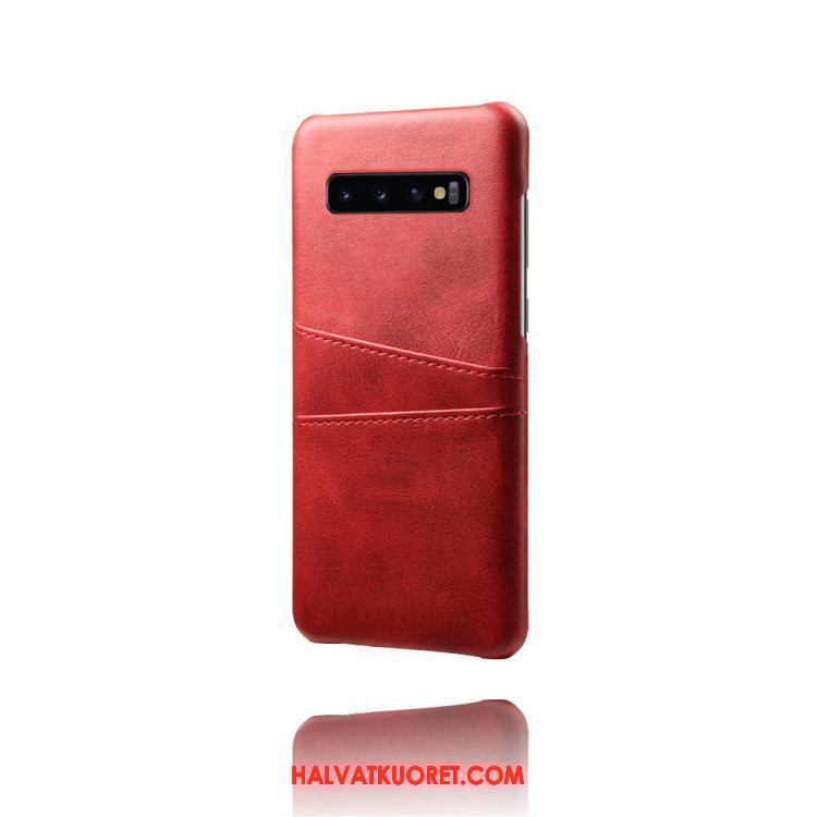 Samsung Galaxy S10 Kuoret Sininen Nahkakotelo, Samsung Galaxy S10 Kuori Suojaus Kortti