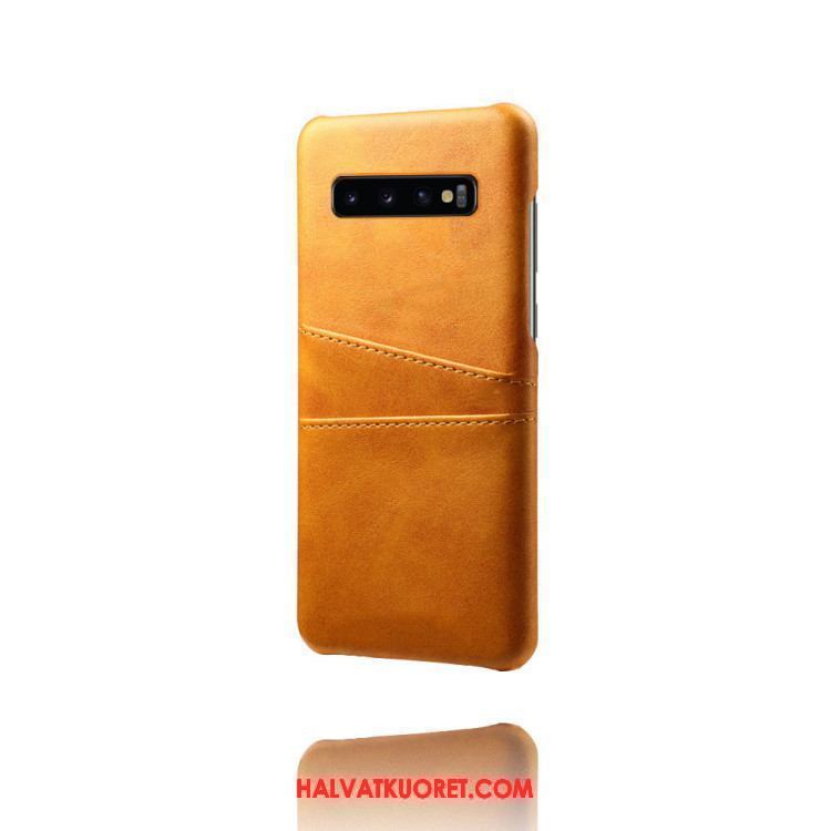 Samsung Galaxy S10 Kuoret Sininen Nahkakotelo, Samsung Galaxy S10 Kuori Suojaus Kortti