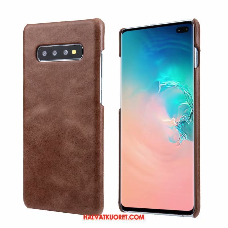 Samsung Galaxy S10 Kuoret Suojaus Murtumaton, Samsung Galaxy S10 Kuori Ohut Trendi Braun