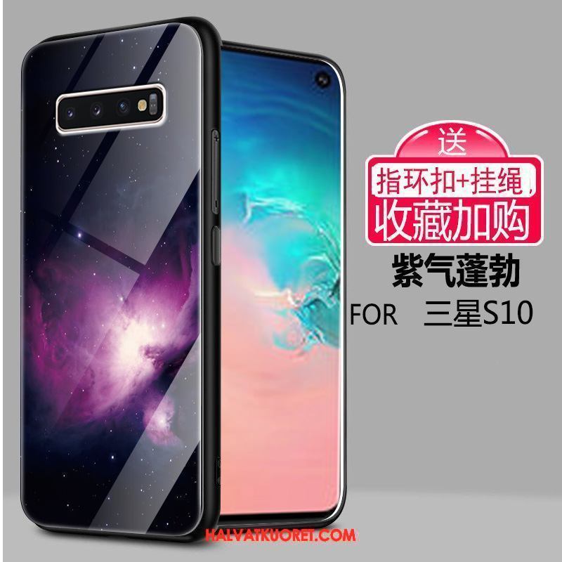 Samsung Galaxy S10 Kuoret Tähtitaivas Luova Pehmeä Neste, Samsung Galaxy S10 Kuori Lasi Suojaus