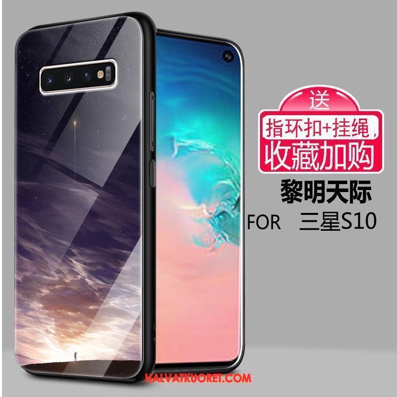 Samsung Galaxy S10 Kuoret Tähtitaivas Luova Pehmeä Neste, Samsung Galaxy S10 Kuori Lasi Suojaus