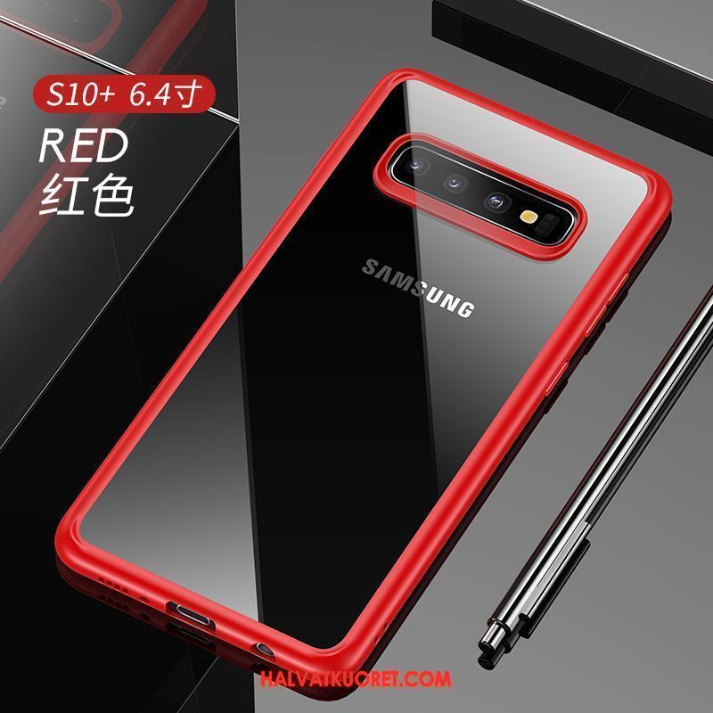 Samsung Galaxy S10+ Kuoret Yksinkertainen Silikoni Net Red, Samsung Galaxy S10+ Kuori Uusi Ohut