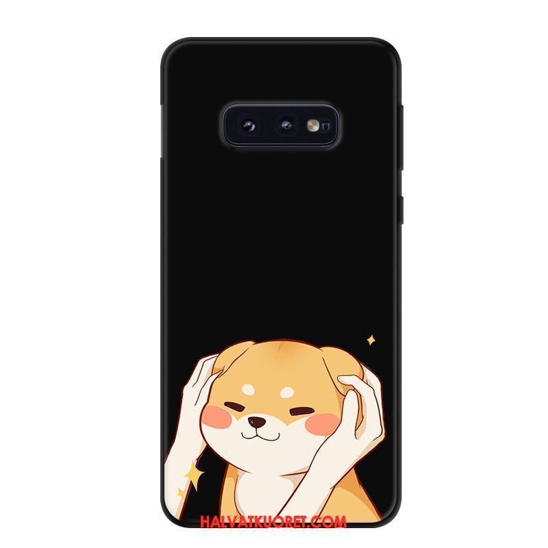 Samsung Galaxy S10e Kuoret Murtumaton Silikoni Suojaus, Samsung Galaxy S10e Kuori Tähti Musta