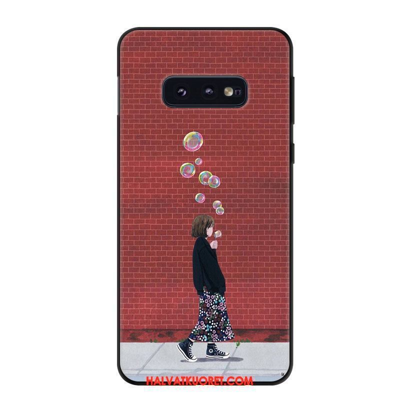 Samsung Galaxy S10e Kuoret Murtumaton Silikoni Suojaus, Samsung Galaxy S10e Kuori Tähti Musta