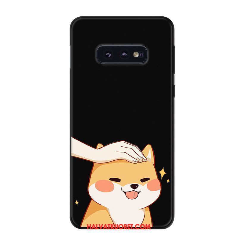 Samsung Galaxy S10e Kuoret Murtumaton Silikoni Suojaus, Samsung Galaxy S10e Kuori Tähti Musta