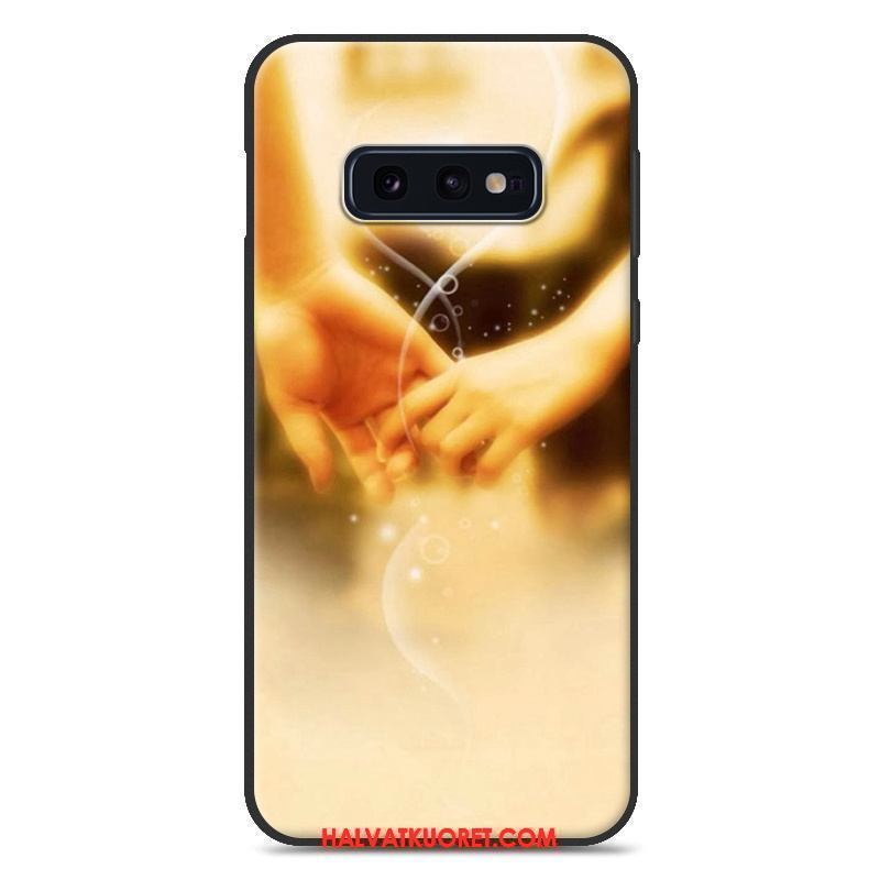 Samsung Galaxy S10e Kuoret Suojaus Pehmeä Neste Sarjakuva, Samsung Galaxy S10e Kuori Kotelo Murtumaton Beige