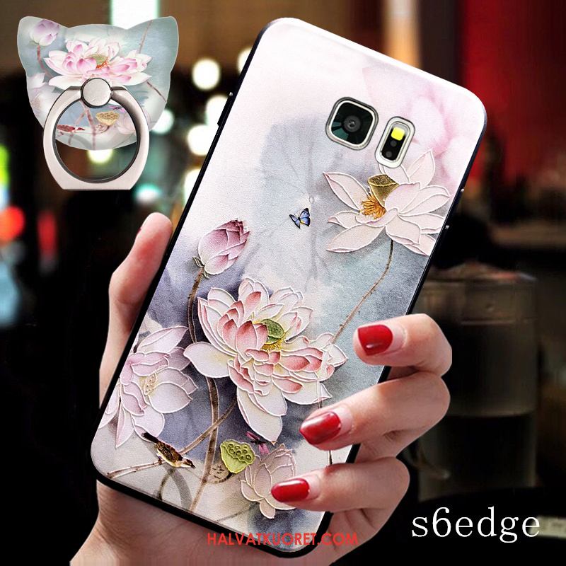 Samsung Galaxy S6 Edge Kuoret Kohokuviointi Silikoni Kotelo, Samsung Galaxy S6 Edge Kuori Pehmeä Neste Puhelimen