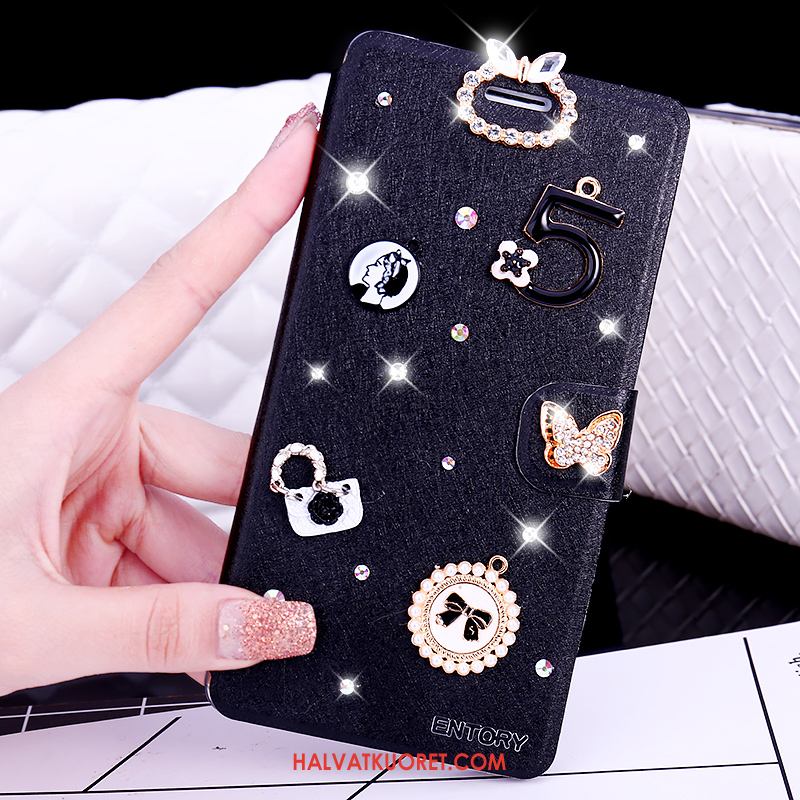 Samsung Galaxy S6 Edge Kuoret Nahkakotelo Rhinestone Inlay, Samsung Galaxy S6 Edge Kuori Tähti Puhelimen