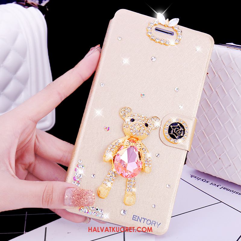 Samsung Galaxy S6 Edge Kuoret Nahkakotelo Rhinestone Inlay, Samsung Galaxy S6 Edge Kuori Tähti Puhelimen