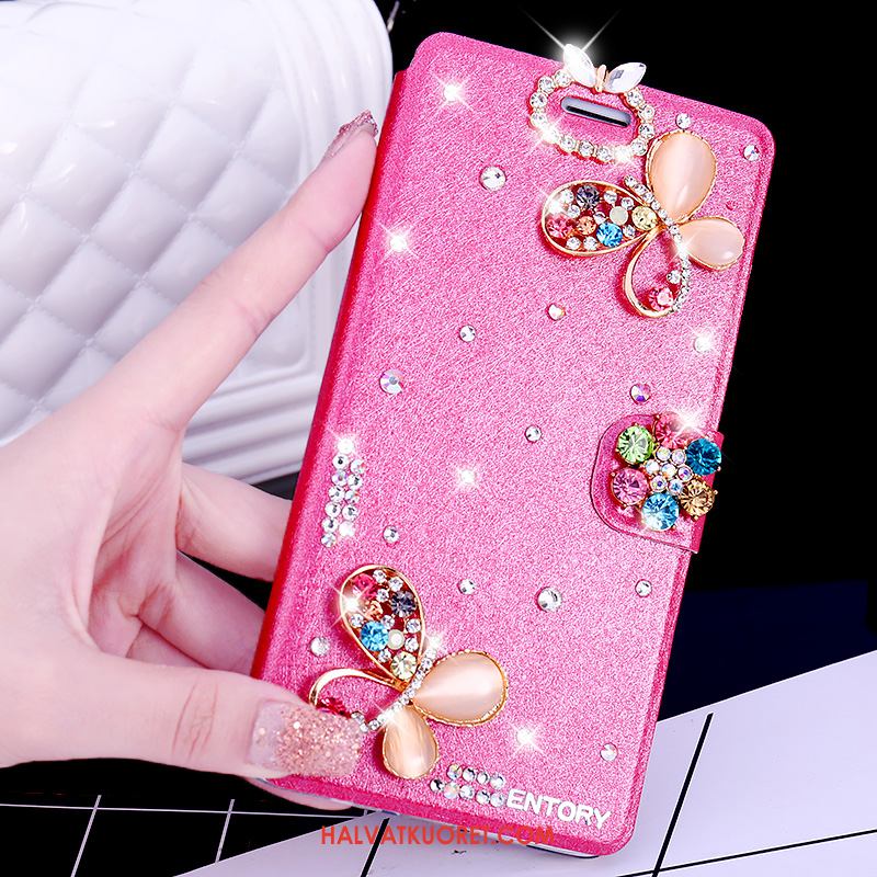 Samsung Galaxy S6 Edge Kuoret Nahkakotelo Rhinestone Inlay, Samsung Galaxy S6 Edge Kuori Tähti Puhelimen