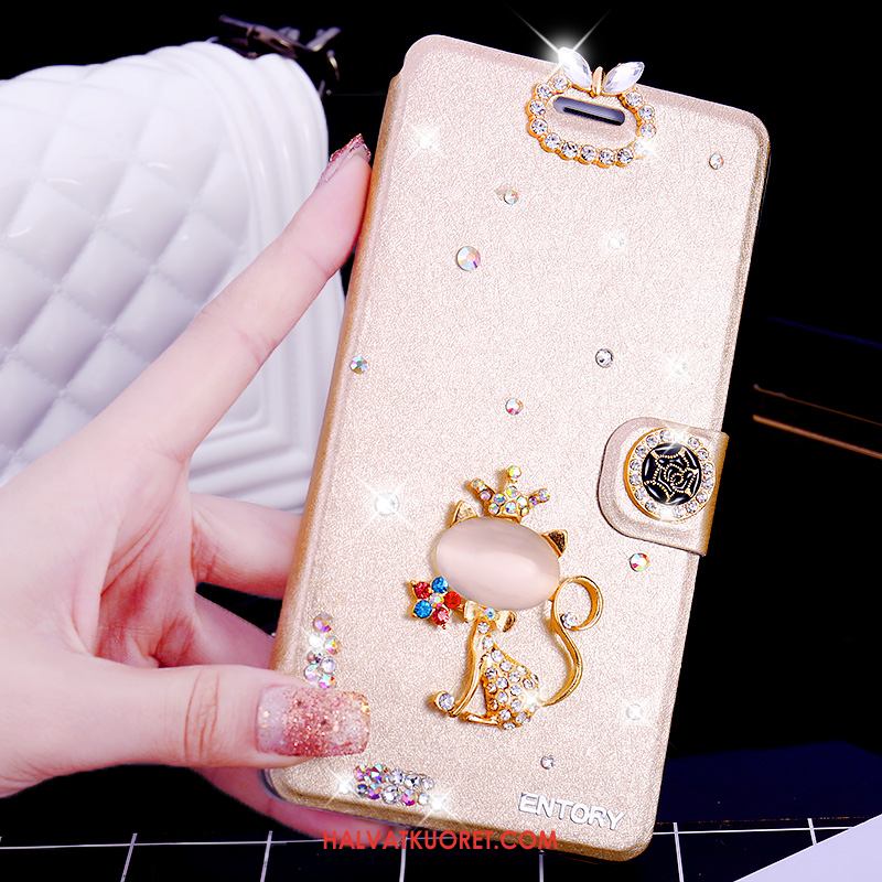 Samsung Galaxy S6 Edge Kuoret Nahkakotelo Rhinestone Inlay, Samsung Galaxy S6 Edge Kuori Tähti Puhelimen