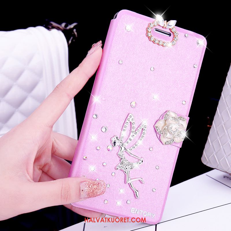 Samsung Galaxy S6 Edge Kuoret Nahkakotelo Rhinestone Inlay, Samsung Galaxy S6 Edge Kuori Tähti Puhelimen