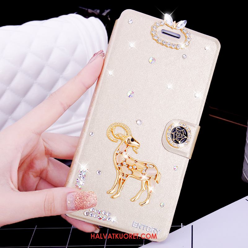 Samsung Galaxy S6 Edge Kuoret Nahkakotelo Rhinestone Inlay, Samsung Galaxy S6 Edge Kuori Tähti Puhelimen
