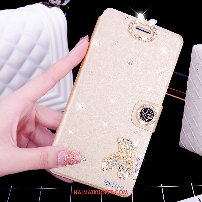 Samsung Galaxy S6 Edge Kuoret Nahkakotelo Rhinestone Inlay, Samsung Galaxy S6 Edge Kuori Tähti Puhelimen