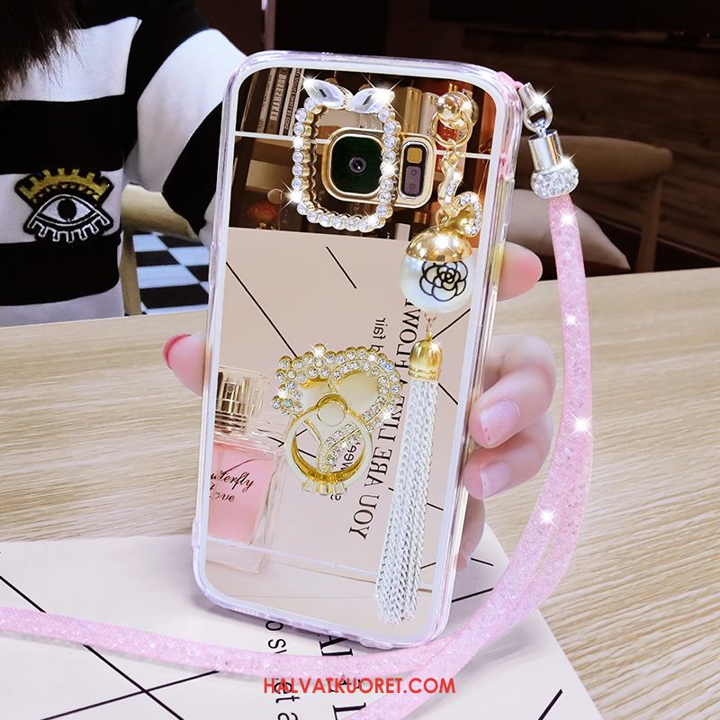 Samsung Galaxy S6 Edge Kuoret Tähti Puhelimen Kotelo, Samsung Galaxy S6 Edge Kuori Pinkki Kulta
