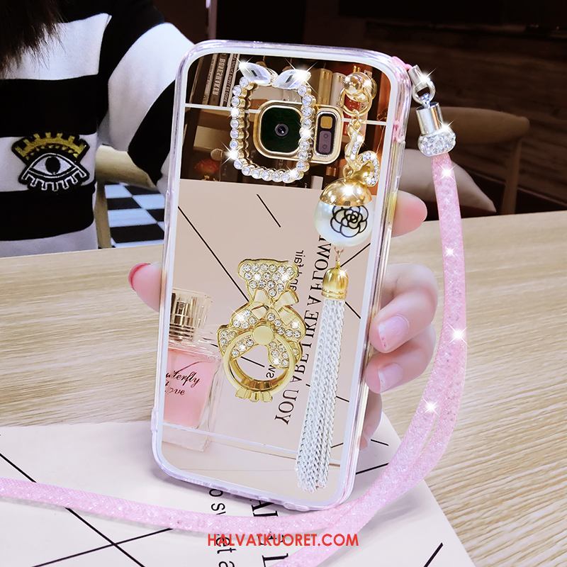 Samsung Galaxy S6 Edge Kuoret Tähti Puhelimen Kotelo, Samsung Galaxy S6 Edge Kuori Pinkki Kulta
