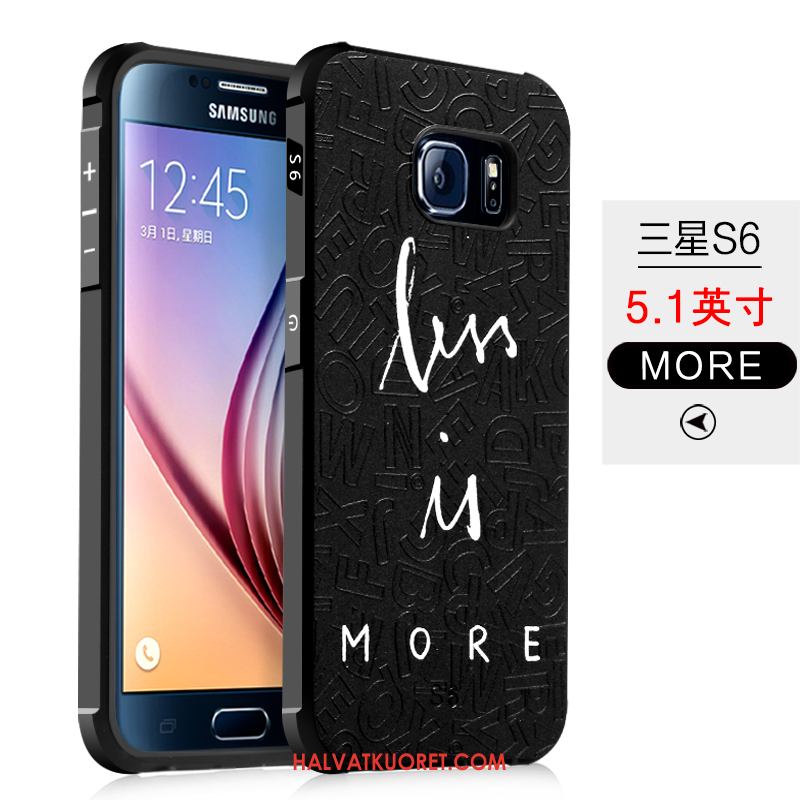 Samsung Galaxy S6 Kuoret Murtumaton Trendi Musta, Samsung Galaxy S6 Kuori Suojaus Puhelimen