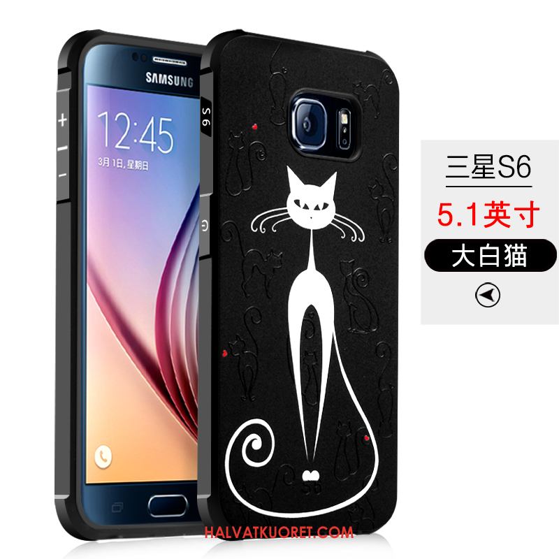 Samsung Galaxy S6 Kuoret Murtumaton Trendi Musta, Samsung Galaxy S6 Kuori Suojaus Puhelimen