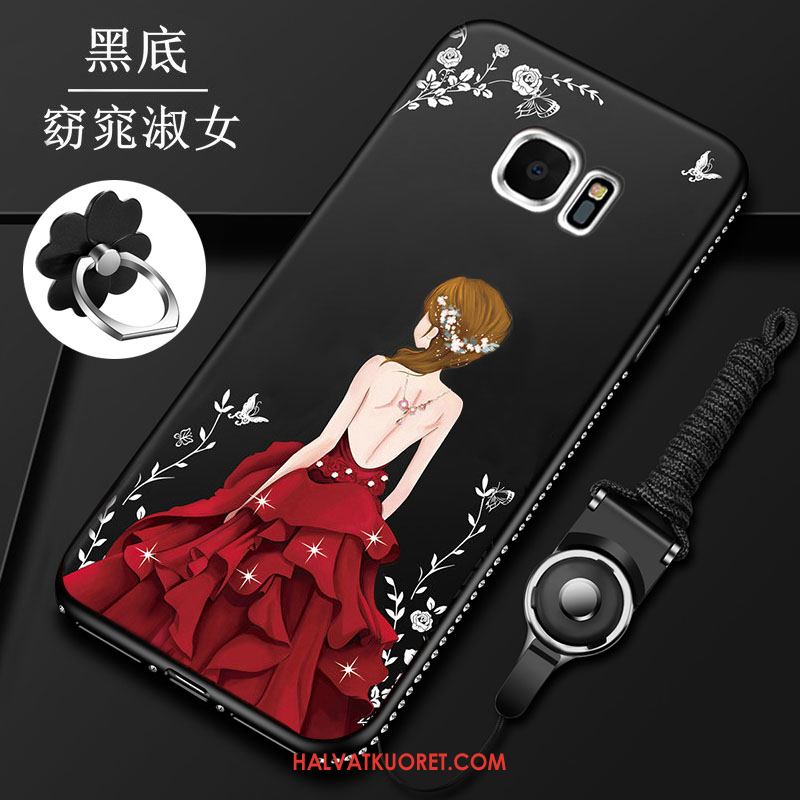 Samsung Galaxy S6 Kuoret Puhelimen Murtumaton, Samsung Galaxy S6 Kuori Silikoni Rhinestone Inlay