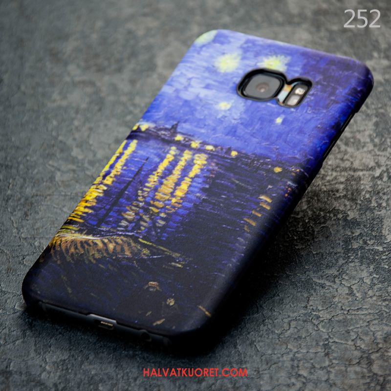 Samsung Galaxy S7 Edge Kuoret Pesty Suede Suojaus Kotelo, Samsung Galaxy S7 Edge Kuori Sininen