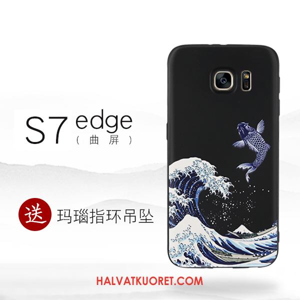 Samsung Galaxy S7 Edge Kuoret Silikoni Persoonallisuus Luova, Samsung Galaxy S7 Edge Kuori Tähti Musta