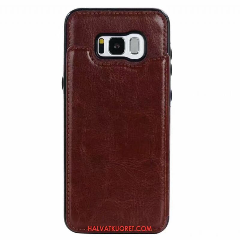 Samsung Galaxy S8+ Kuoret Kortti Tähti, Samsung Galaxy S8+ Kuori Luova Nahkakotelo Braun