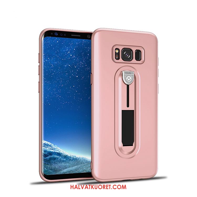 Samsung Galaxy S8+ Kuoret Tuki Kova Pesty Suede, Samsung Galaxy S8+ Kuori Silikoni Punainen