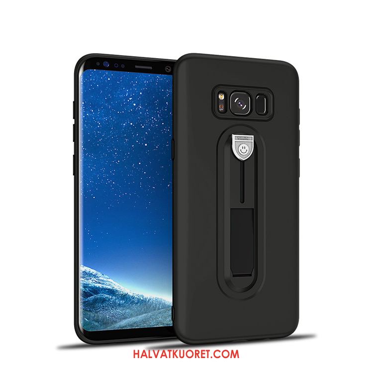 Samsung Galaxy S8+ Kuoret Tuki Kova Pesty Suede, Samsung Galaxy S8+ Kuori Silikoni Punainen