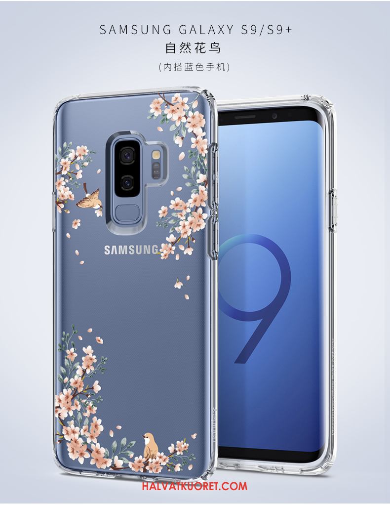 Samsung Galaxy S9+ Kuoret Läpinäkyvä All Inclusive Violetti, Samsung Galaxy S9+ Kuori Silikoni Murtumaton