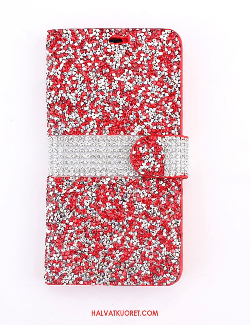 Samsung Galaxy S9+ Kuoret Tähti Kukkakuvio Kotelo, Samsung Galaxy S9+ Kuori Nahkakotelo Rhinestone Inlay