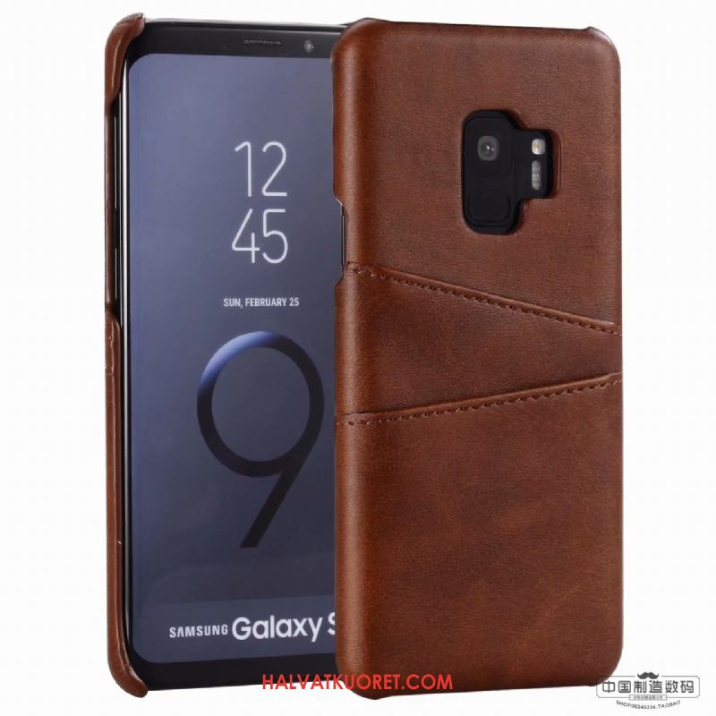 Samsung Galaxy S9 Kuoret Tähti Puhelimen Suojaus, Samsung Galaxy S9 Kuori Keltainen Aito Nahka