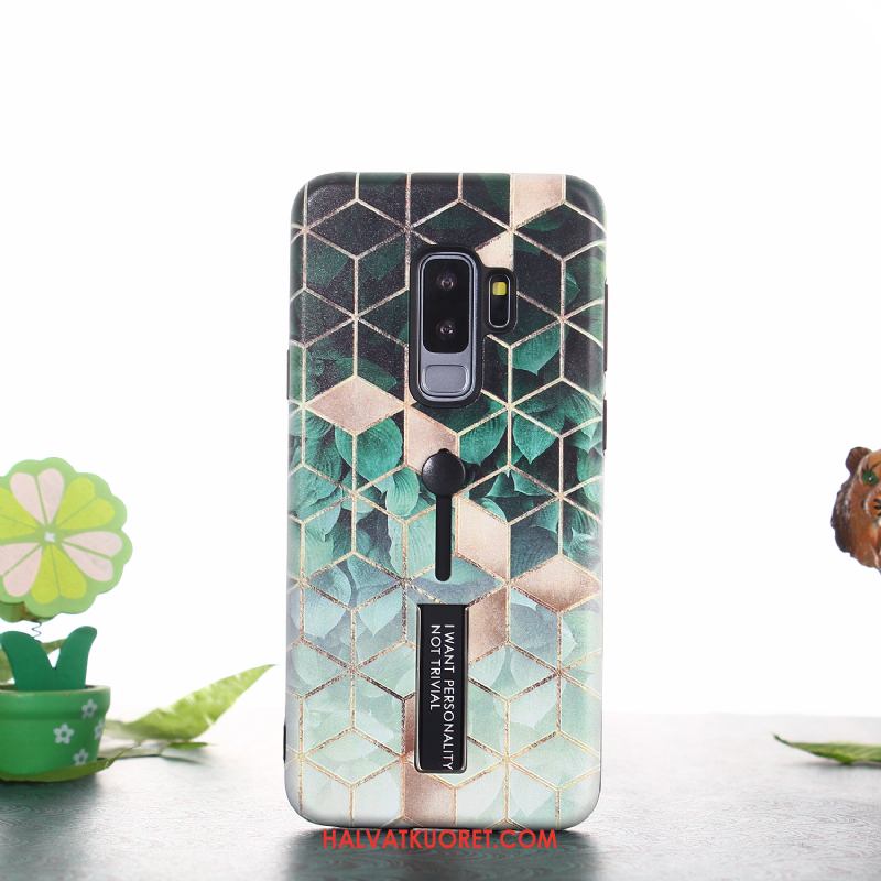 Samsung Galaxy S9+ Kuoret Yksinkertainen Maalaus, Samsung Galaxy S9+ Kuori Sininen Kohokuviointi