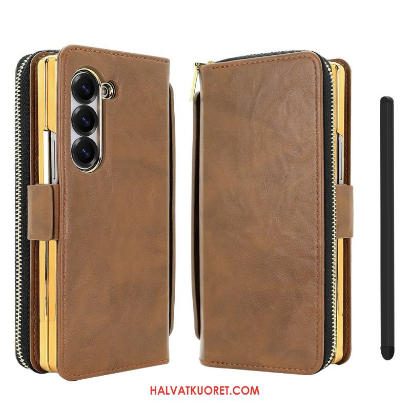 Samsung Galaxy Z Fold 7 Vetoketjullinen Pussi Ja Hihna