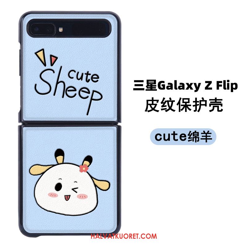 Samsung Z Flip Kuoret Ihana Sininen, Samsung Z Flip Kuori Suojaus Kohokuviointi