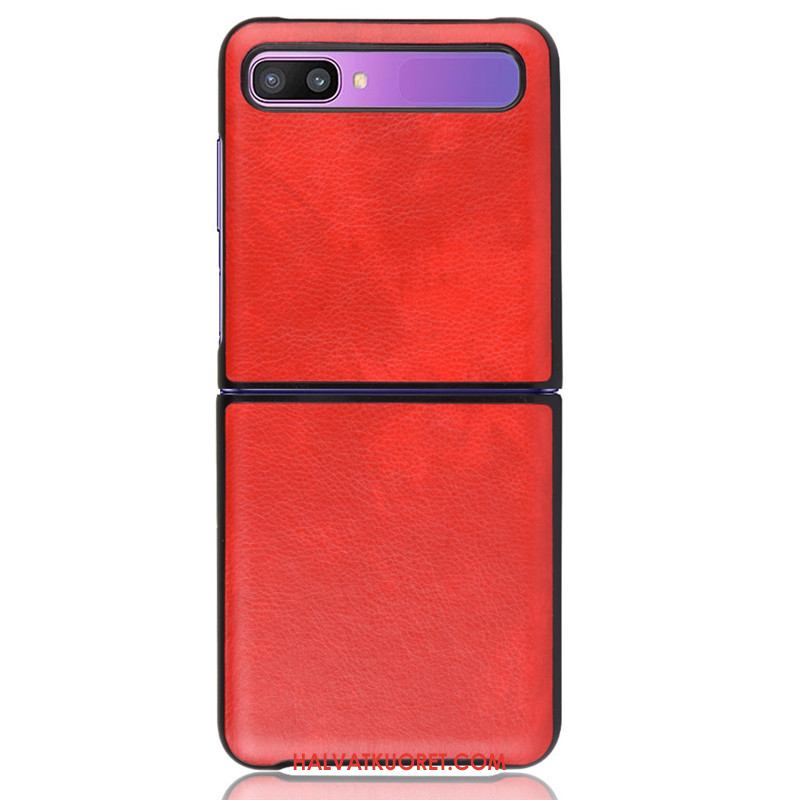 Samsung Z Flip Kuoret Nahka Harmaa Murtumaton, Samsung Z Flip Kuori Valo Puhelimen