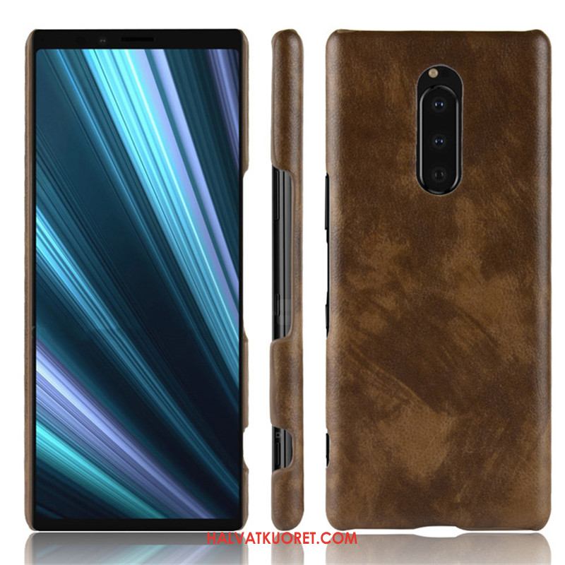 Sony Xperia 1 Kuoret Kukkakuvio Kova, Sony Xperia 1 Kuori Nahka Suojaus