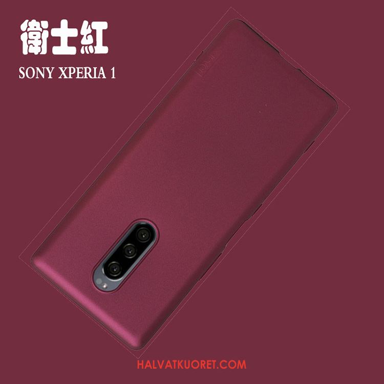 Sony Xperia 1 Kuoret Murtumaton Silikoni Kotelo, Sony Xperia 1 Kuori Punainen Ohut