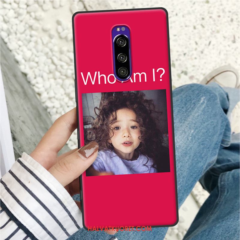 Sony Xperia 1 Kuoret Net Red Punainen Kotelo, Sony Xperia 1 Kuori Rakastunut