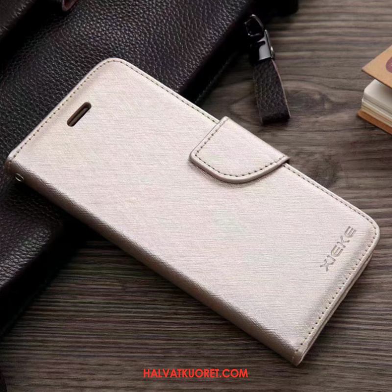 Sony Xperia 5 Kuoret Nahkakotelo Kuukausi Suojaus, Sony Xperia 5 Kuori Tummansininen Kukkakuvio