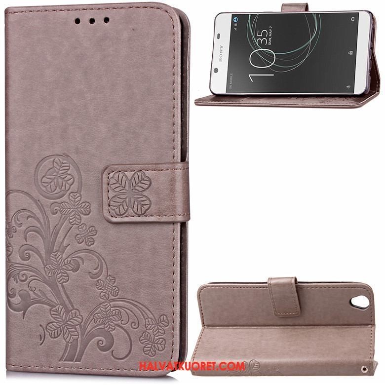 Sony Xperia L1 Kuoret Nahkakotelo Musta Silikoni, Sony Xperia L1 Kuori Suojaus Simpukka