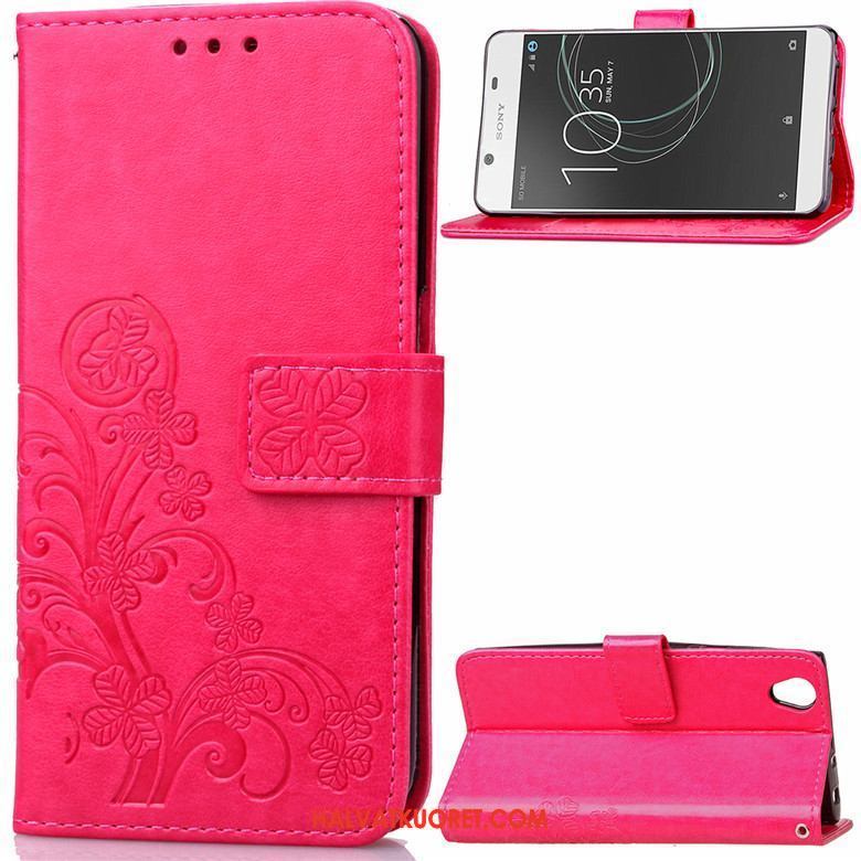 Sony Xperia L1 Kuoret Nahkakotelo Musta Silikoni, Sony Xperia L1 Kuori Suojaus Simpukka