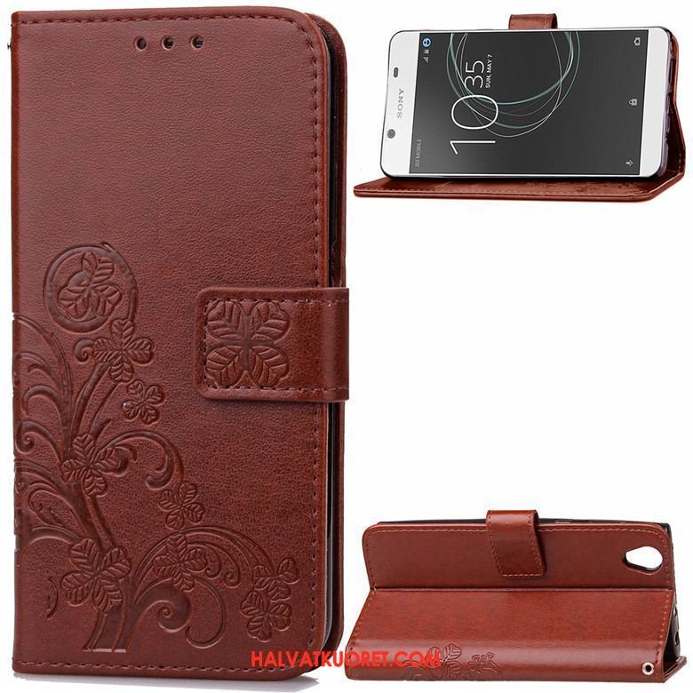 Sony Xperia L1 Kuoret Nahkakotelo Musta Silikoni, Sony Xperia L1 Kuori Suojaus Simpukka