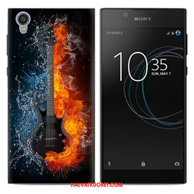 Sony Xperia L1 Kuoret Sarjakuva Kotelo Trendi, Sony Xperia L1 Kuori Luova Sininen Beige