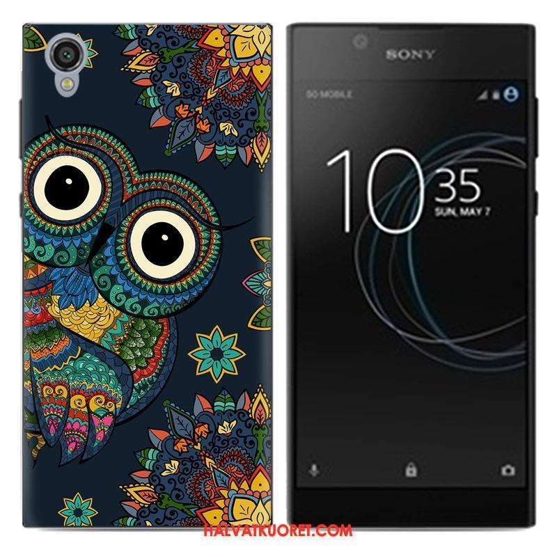 Sony Xperia L1 Kuoret Sarjakuva Kotelo Trendi, Sony Xperia L1 Kuori Luova Sininen Beige