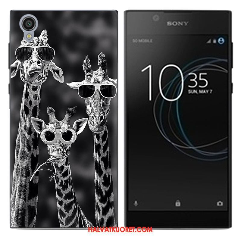 Sony Xperia L1 Kuoret Sarjakuva Kotelo Trendi, Sony Xperia L1 Kuori Luova Sininen Beige