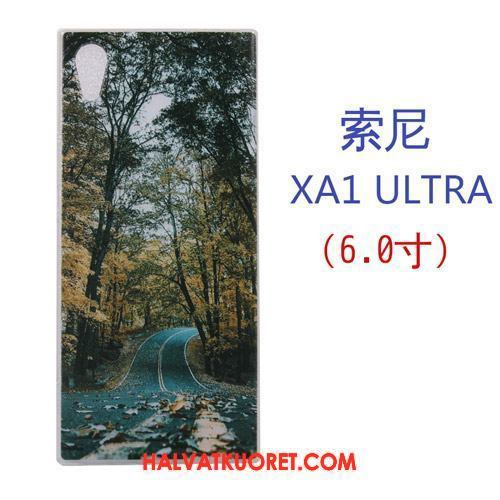 Sony Xperia Xa1 Ultra Kuoret Luova Kotelo Sarjakuva, Sony Xperia Xa1 Ultra Kuori Violetti Pehmeä Neste
